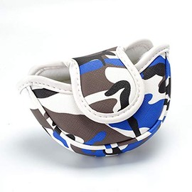 GOOACTION Camo Blue Golf Small Mallet Putter Head Cover Magnetic Closure Camouflage Print Synthetic Leather Mini Putters Club Headcover Protector