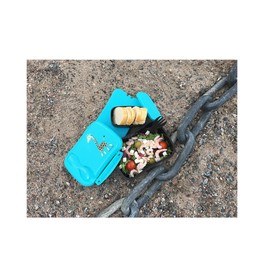 Carl Oscar Nice Box Kids - Bento Box Brotzeitdose Lunchbox mit Kühlakku hält mehrere Stunden kühl, 17 cm x 12,5 cm x 6,3 cm in Türkis
