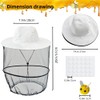 2 Pcs Mosquito net hat, fishing, sun, hunting fisherman hat,