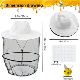 2 Pcs Mosquito net hat, fishing, sun, hunting fisherman hat, with mesh, hiking, gardening, beekeeper with veil