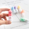 6 Pieces/Set Mini Pill Shaped Highlighter for Writing, Cute Face