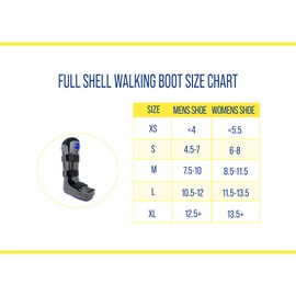 Brace Direct Lightweight Medical Full Shell Walking Boot with Air Pump- Tall- Orthopedic Cam Boot for Foot Pain Recovery, Sprained Ankle, Stress Fracture, Broken Foot, Achilles Tendonitis