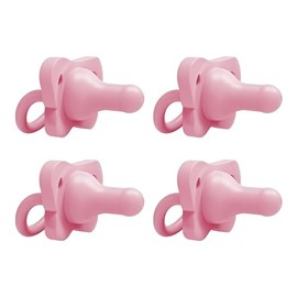 Dr. Brown's HappyPaci - Chupete de bebé 100% silicona, diseño contorneado de una pieza, azul, 0-6 m, sin BPA, paquete de 4