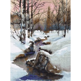 Luca-S Tapestry Set "Winter" Counted Pattern 22 x 29.5 cm