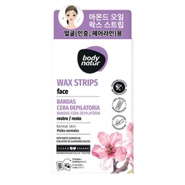 Body Nature Sweet Almond Wax Strip for Face, 1 Piece / 바디네이처 스위트 아몬드 왁스스트립 페이스용, 1개