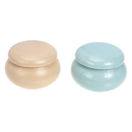 Beavorty 2pcs Pen wash cup manicure washing containers with lids manicure washing dish Powder Dappen Container acrylic nails bowl acrylic monomer dish ceramics tool Nail removal