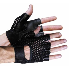 Mesh Back Fingerless Gloves