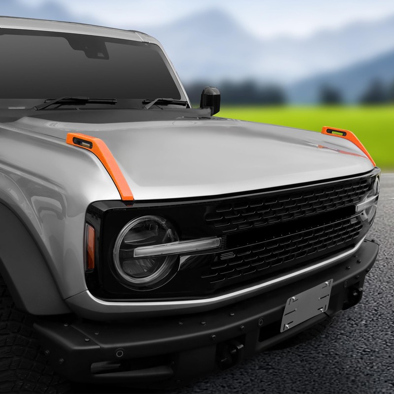 Trim Cover Exterior for Ford Bronco 2021-2026 2/4-Door 2PCS (Orange)