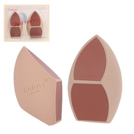 Unfovi Honeycomb Film Makeup Sponge - 2Pcs Reusable Foundation Makeup Blender Sponges, Reduces Liquid & Cream Foundation Waste, No Water Cleaning Required, Just Wipe & Reuse for a Flawless Finish