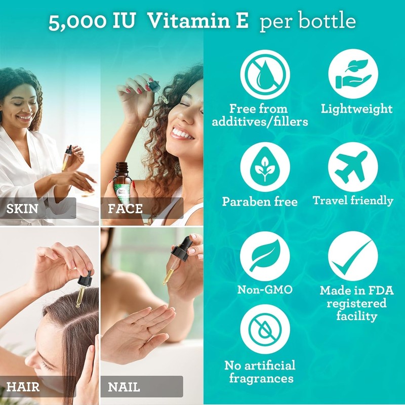 GuruNanda Pure & Natural Vitamin E Oil for Skin Face