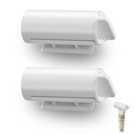 FISH DRAGATE Pack of 2 tube squeezer, toothpaste dispenser, toothpaste squeezer, tube squeezer for all tubes, tube squeezers, tube press for bathroom, kitchen, bedroom (white)