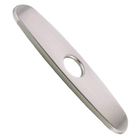 YOUHO Sink Hole Cover, Escutcheon Plate Stainless Steel Deck Plate for 1 or 3 Hole Bathroom or Kitchen Sink Faucet Mixer Tap 10" Brushed Stainless Steel