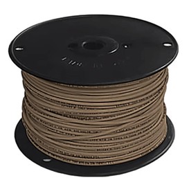 12 Gauge THHN Copper Stranded, 500 Foot Reel, Brown, 12 AWG, Up to 600 Volt Rated, UL Listed, Rated THHN and THWN, Thermoplastic Insulation/Nylon Sheath, Heat, Moisture, Gasoline and Oil Resistant II