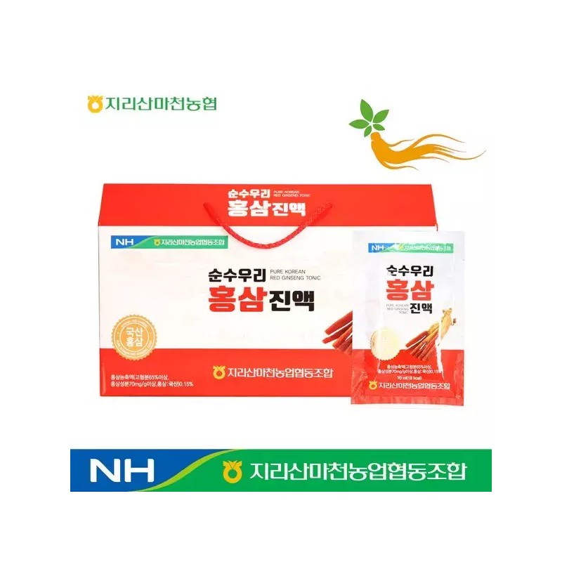 지리산마천농협 순수우리 도라지진액 국산도라지 사포닌 70ml x 30포 Jirisan Pure