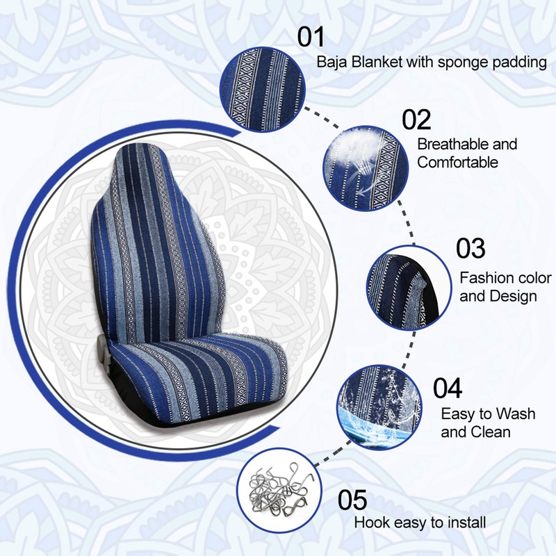 uxcell Universal Baja Seat Cover Universal Durable Bucket Seat Cover