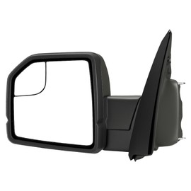 Driver Left Side Mirror Compatible with 2015-2020 Ford F-150, Power Adjustable, Dual Glass, Manual Folding, 3 Pin, OEM FL3Z-17683-AK, Black