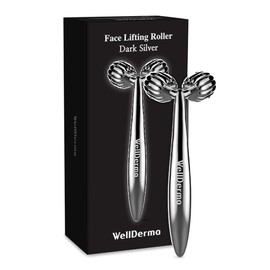 WellDerma Face Lifting Dark Silver Roller - Ergonomic Lifting Roller for Small and Elastic V-Lines