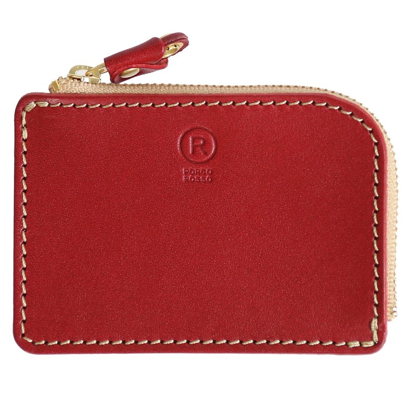 PORCO ROSSO / Thin Gusset Zip Coin Case [sokunou], red