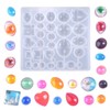 Nifocc Cabochon Gem Silicone Mold Oval Teardrop Round Square Pendant