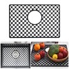 Brovy Black Silicone Sink Mats,17.6''x 11.6'' Silicone Sink Protector for