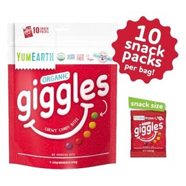YumEarth Giggles Fruity Candy Pack Organic Vegan Allergy Friendly Treats 10 C...
