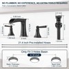 HEYMYTAP Brass 8 Inch Oil Rubbed Bronze Bathroom Faucet Waterfall