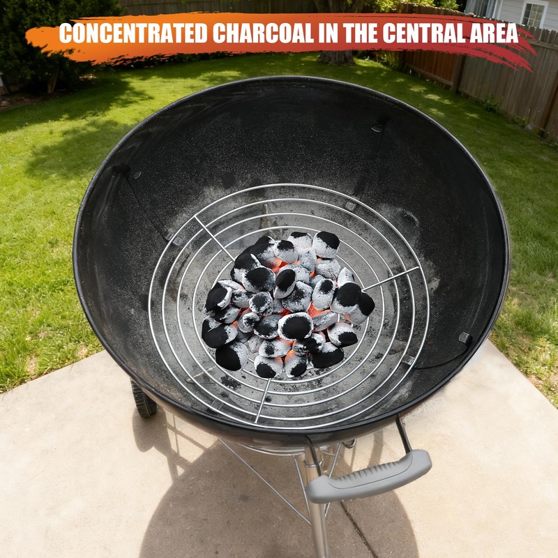 onlyfire Charcoal Grate Fire Grate, BBQ High Heat Charcoal Plate