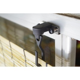 [Set of 2 Pieces] Universal Hooks, Tool-less Mount, Supports Window Frames, Load Capacity: 4.4 lbs (2 kg), Awning, Tarp, Black, Made by Suikan Norensho