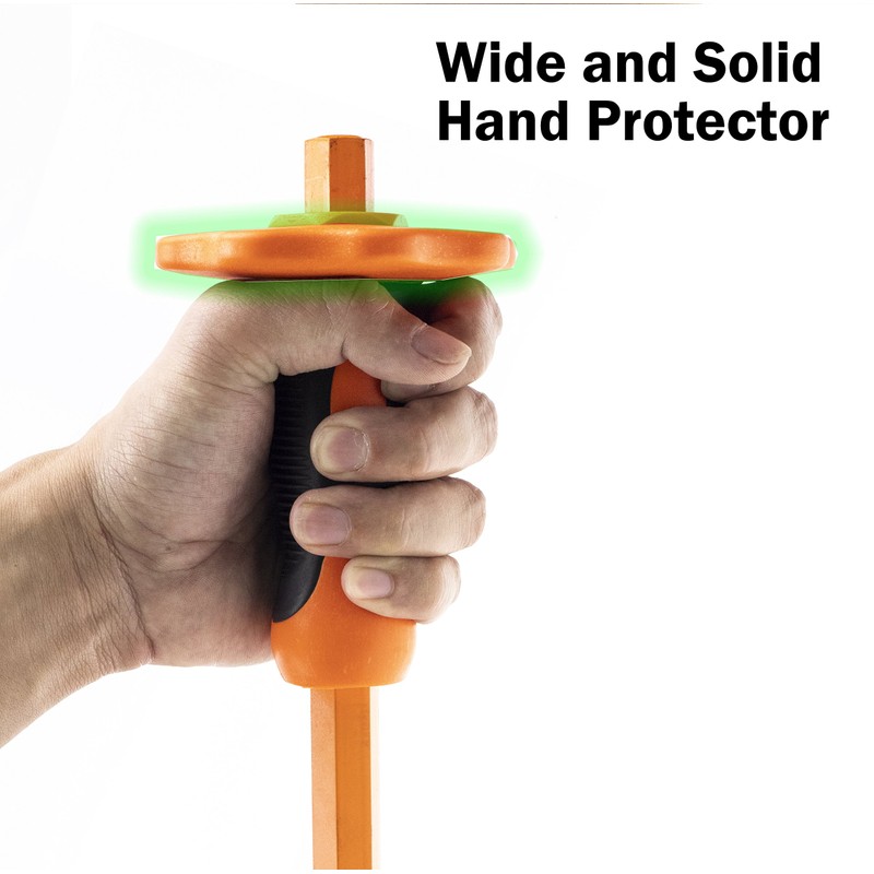 Finder 12-Inch Heavy Duty Flat Chisel with Hand Protection, Flat