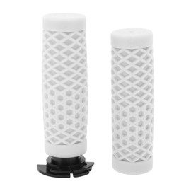 Motoforti 7/8" 22mm 15/16" 24mm Motorcycle Hand Grips Cover Kit Non Slip TPU Handlebar Cover for Motorcycle Scooter Bicycle ATV White 1 Set