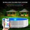 Above Ground Pool Lights with APP Control 20W RGB Dimmable