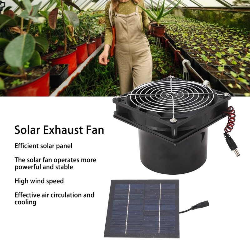 Solar Exhaust Fan Efficient Heat Dissipation Ventilation 50W Solar Panel