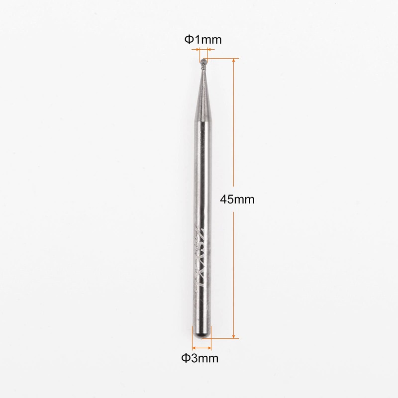 sourcing map 30pcs Diamond Grinding Burrs Carving Bits 1mm Ball