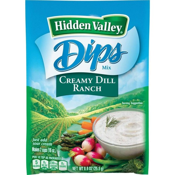 Hidden Valley Creamy Dill Ranch (Pack of 4) .9 oz Packets