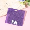HJZHII RN Badge Buddy Card, Nursing Glitter Nurse Badge Buddy