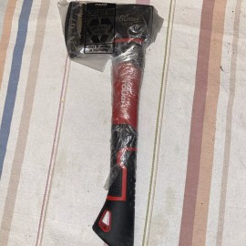 Hyper Tough 1-1/4lb Camp Axe with Shock Absorbing Anti Slip Fiberglass Handle