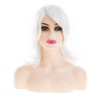 Sallcks Short White Bob Wig for White Women Shoudler Length