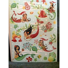Island Treasures Christmas Card Holiday Mermaids Unused+env