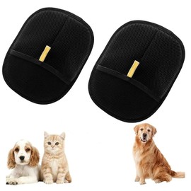 2Pcs Pet Hair Remover Glove, Electrostatic Pet Hair Gloves, Pet Hair Removal Glove for Cats & Dogs, Washable Reusable Dogs Cats Hair Gloves for Furniture Bed Sheets Couch Clothes Carpet Car Seat