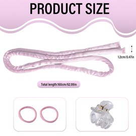 Heatless Small Curling Rods Headband, Non-Slip Heatless Curls, Curls Without Heat, Hair Curler DIY Hair Curling Band Hairstyle Set for Long Medium Hair