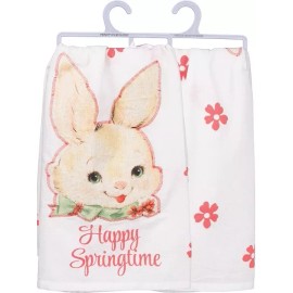 PBK Happy Springtime Easter Bunny Rabbit~Tea Towel~Hand/Kit