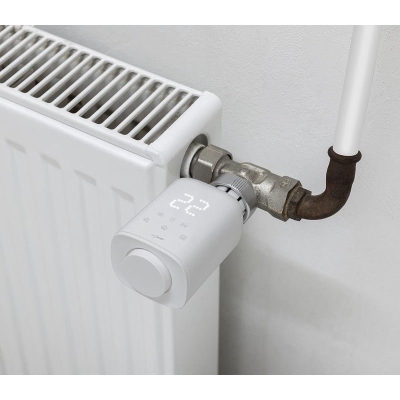 revolt Heating Controller: Set of 3 Programmable Radiator Thermostats with