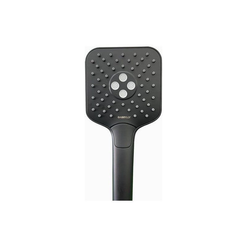 Gabrylly 3-Setting High Pressure Handheld Shower Head,Matte Black（only shower head）