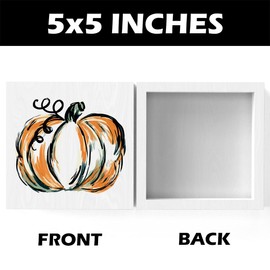 Fall Pumpkin Decor, Fall Decorations for Home, Autumn Pumpkin Decor for Kitchen, Autumn Thanksgiving Decorations 5 x 5 inches