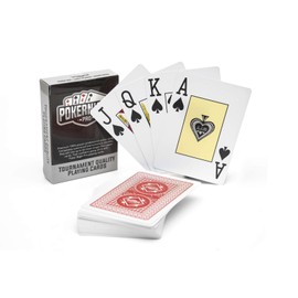 Poker Night Pro Professional Waterproof Playing Cards Plastic 100% | Texas Holdem Poker Cards (Red Backs) | 54pcs Including 2 Jokers | Jumbo Index | Super Casino Quality
