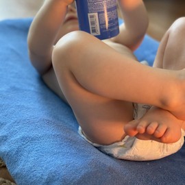 Changing Mat Cover Denim Blue