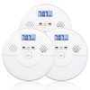 3 Packs Carbon Monoxide Detector LCD Digital Display 85dB Alarm