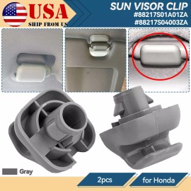 Unbranded 2x Sun Visor Clip Hook Hanger Fit Honda Accord Civic CR-V Odyssey 88217S01A01ZA