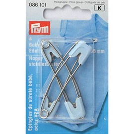 Nappy Pins Stainless Steel 55 mm Light Blue