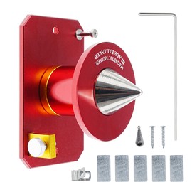 LEVANLIGHTING Updated 42-047 Lawn Mower Blade Balancer,Wall Mounted Blade Balancing Tool,High Precision with Magnetic for Adjustable Blade Holder, 8pcs Strong Magnets (Red)